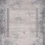 Havel Çerçeveli Gri Viskon ve Akrilik Makine Halısı