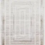 Lohmar Çerçeveli Bej Viskon ve Akrilik Makine Halısı