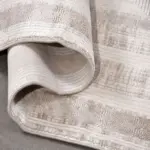 Lohmar Çerçeveli Bej Viskon ve Akrilik Makine Halısı - Görsel 4