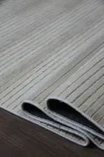 Wing  Modern Krem Yıkanabilir Polyester/Pamuk Makine Halısı - Görsel 6