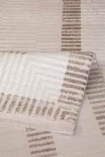 Sedilo Çerçeveli Krem Akrilik Pamuk Tabanlı Makine Halısı - Görsel 3