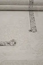 Vanze Çerçeveli Krem Akrilik Makine Halısı - Görsel 6