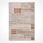 Malsfeld Modern Kahverengi Triko Akrilik Pamuk Tabanlı Makine Halısı - Görsel 2