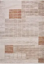 Malsfeld Modern Kahverengi Triko Akrilik Pamuk Tabanlı Makine Halısı