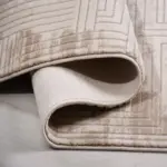 Kassel Modern Krem Triko Akrilik Pamuk Tabanlı Makine Halısı - Görsel 4