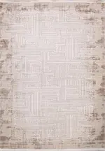 Kassel Modern Krem Triko Akrilik Pamuk Tabanlı Makine Halısı