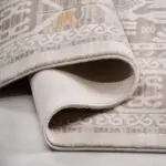 Brakel Çerçeveli Krem Triko Akrilik Pamuk Tabanlı Makine Halısı - Görsel 4