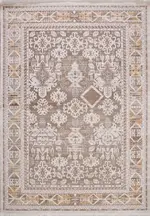 Brakel Çerçeveli Krem Triko Akrilik Pamuk Tabanlı Makine Halısı