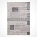 Speyer Modern Gri Triko Akrilik Pamuk Tabanlı Makine Halısı - Görsel 2