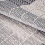 Speyer Modern Gri Triko Akrilik Pamuk Tabanlı Makine Halısı - Görsel 5