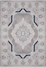 Mudau Klasik Göbekli Gri Triko Akrilik Pamuk Tabanlı Makine Halısı