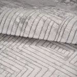 Buchen Modern Gri Triko Akrilik Pamuk Tabanlı Makine Halısı - Görsel 3