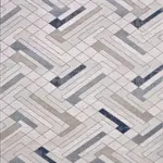 Sontra Modern Gri Triko Akrilik Pamuk Tabanlı Makine Halısı