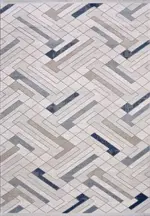 Sontra Modern Gri Triko Akrilik Pamuk Tabanlı Makine Halısı