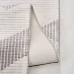 Vellmar Çerçeveli Gri Triko Akrilik Pamuk Tabanlı Makine Halısı - Görsel 3