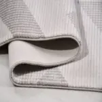 Vellmar Çerçeveli Gri Triko Akrilik Pamuk Tabanlı Makine Halısı - Görsel 4