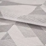 Vellmar Çerçeveli Gri Triko Akrilik Pamuk Tabanlı Makine Halısı - Görsel 5