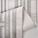 Nieste Çerçeveli Gri Triko Akrilik Pamuk Tabanlı Makine Halısı - Görsel 3