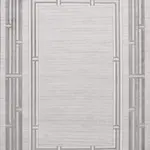 Nieste Çerçeveli Gri Triko Akrilik Pamuk Tabanlı Makine Halısı