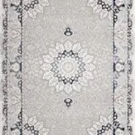 Brilon Klasik Göbekli Gri Triko Akrilik Pamuk Tabanlı Makine Halısı