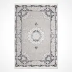 Brilon Klasik Göbekli Gri Triko Akrilik Pamuk Tabanlı Makine Halısı - Görsel 2