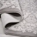 Kirn Klasik Göbekli Gri Triko Akrilik Pamuk Tabanlı Makine Halısı - Görsel 4