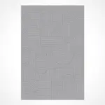Simmern Modern Gri Triko Akrilik Pamuk Tabanlı Makine Halısı - Görsel 2