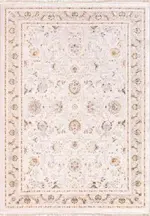 Camilleri Çerçeveli Bej Triko Akrilik Pamuk Tabanlı Makine Halısı