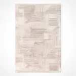 Moricone Modern Bej Triko Akrilik Pamuk Tabanlı Makine Halısı - Görsel 2