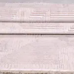 Moricone Modern Bej Triko Akrilik Pamuk Tabanlı Makine Halısı - Görsel 3