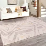 Maggiore Modern Bej Triko Akrilik Pamuk Tabanlı Makine Halısı - Görsel 5