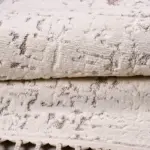 Fraga Modern Bej Polyester Pamuk Tabanlı Makine Halısı - Görsel 5