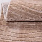 Monzon Modern Kahverengi Polyester Pamuk Tabanlı Makine Halısı - Görsel 5