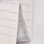 Granen Modern Beyaz Polyester Pamuk Tabanlı Makine Halısı - Görsel 3