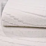 Granen Modern Beyaz Polyester Pamuk Tabanlı Makine Halısı - Görsel 5