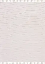 Granen Modern Beyaz Polyester Pamuk Tabanlı Makine Halısı