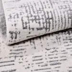 Binefar Modern Beyaz Gri Polyester Pamuk Tabanlı Makine Halısı - Görsel 5