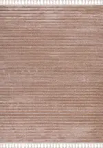 Sarinena Modern Kahverengi Polyester Pamuk Tabanlı Makine Halısı