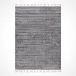 Suert Modern Gri Polyester Pamuk Tabanlı Makine Halısı - Görsel 2