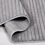 Suert Modern Gri Polyester Pamuk Tabanlı Makine Halısı - Görsel 4