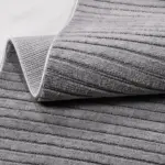 Suert Modern Gri Polyester Pamuk Tabanlı Makine Halısı - Görsel 5