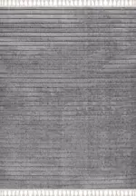 Suert Modern Gri Polyester Pamuk Tabanlı Makine Halısı