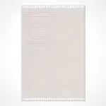 Girons Modern Beyaz Polyester Pamuk Tabanlı Makine Halısı - Görsel 2