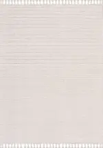 Girons Modern Beyaz Polyester Pamuk Tabanlı Makine Halısı