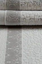 Pulgar Çerçeveli Krem Akrilik Makine Halısı - Görsel 5