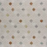 Sees Modern Krem Polyester Makine Halısı