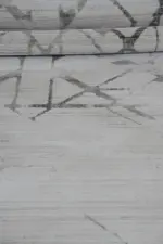 Marton Çerçeveli Krem Gri Çizgili Akrilik Makine Halısı - Görsel 5