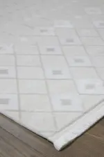 Batley Modern Krem Akrilik Makine Halısı - Görsel 2