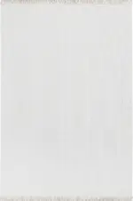 Noceto Modern Beyaz Polyester Makine Halısı