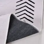 Corcolle Modern Gri Polyester ve Pamuklu Kaydırmaz Tabanlı Dijital Baskı Halı - Görsel 3